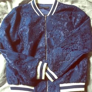 English Factory Lace Varsity Bomber